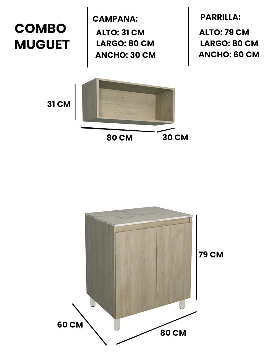 Foto 7 pulgar | Cocina Integral Completa Decomobil Mueble Para Cocina Modelo Muguet