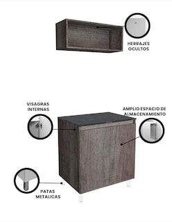 Foto 3 | Cocina Integral Completa Decomobil Mueble Para Cocina Modelo Muguet