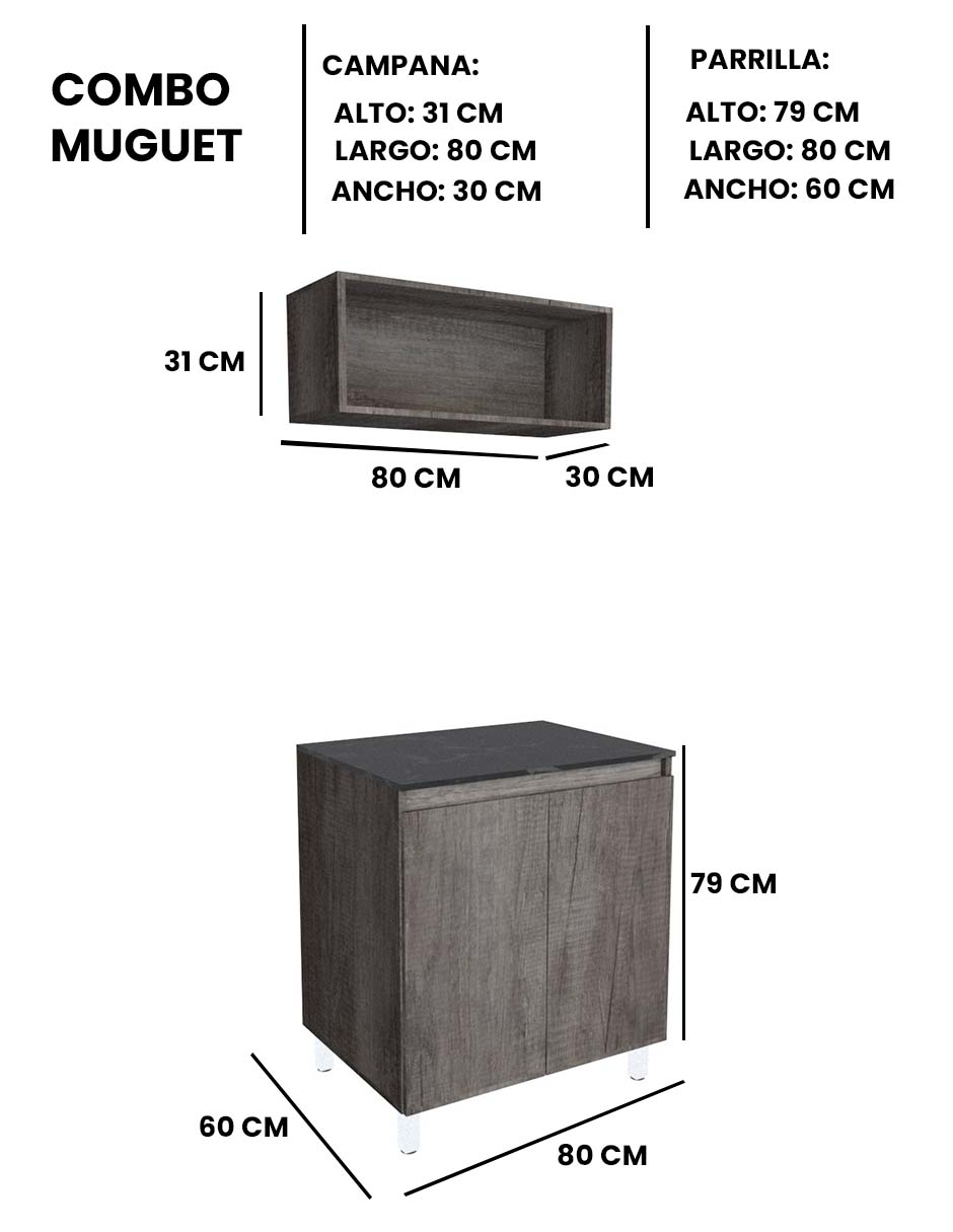 Foto 7 pulgar | Cocina Integral Completa Decomobil Mueble Para Cocina Modelo Muguet