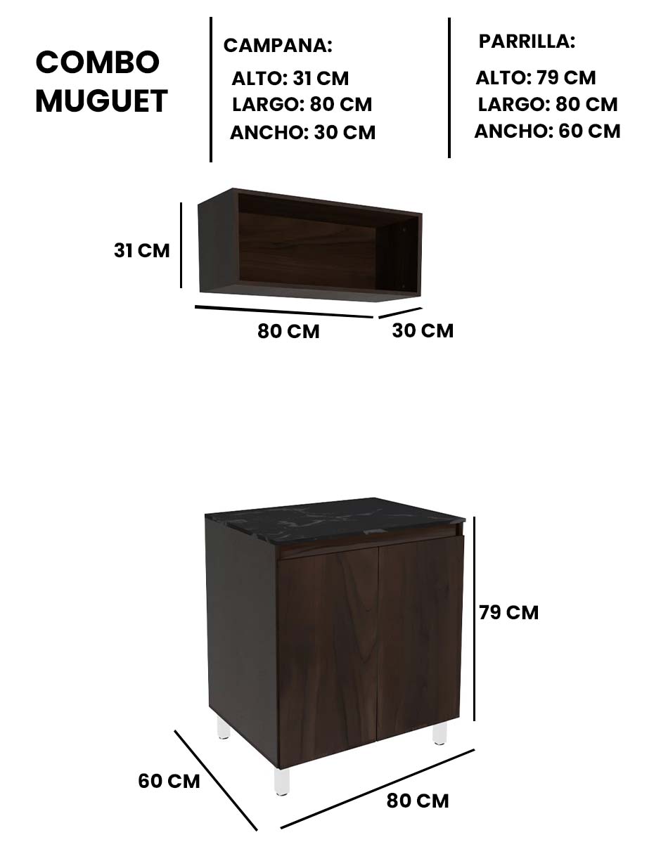 Foto 7 pulgar | Cocina Integral Completa Decomobil Mueble Para Cocina Modelo Muguet