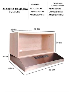 Foto 8 | Alacena con Campana Extractora de Cocina Decomobil Tulipán