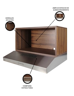 Foto 3 | Alacena con Campana Extractora de Cocina Decomobil Tulipán