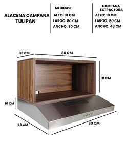 Foto 8 | Alacena con Campana Extractora de Cocina Decomobil Tulipán