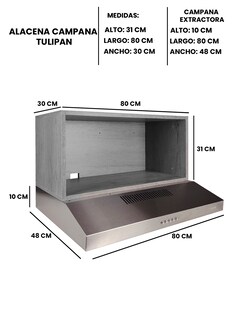 Foto 8 | Alacena con Campana Extractora de Cocina Decomobil Tulipán