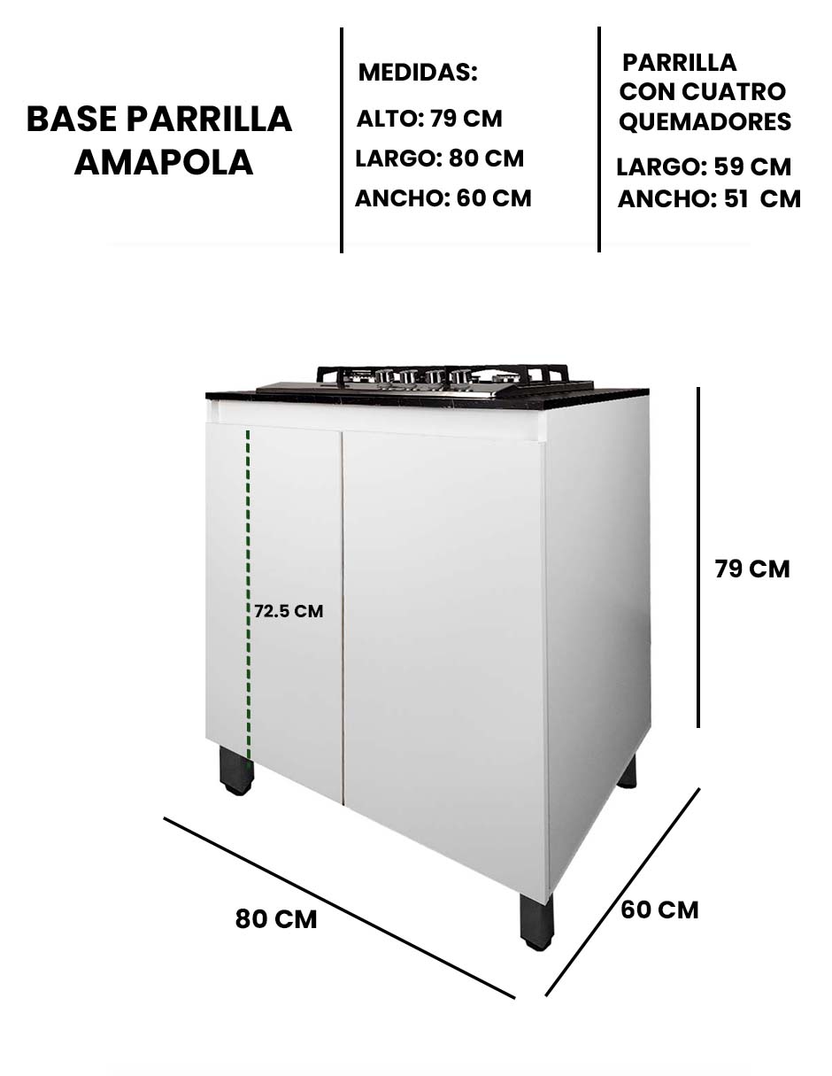 Foto 9 pulgar | El Gabinete De Cocina Inferior Decomobil Con Parrilla De Gas Es La Solución Ideal Para Quienes Buscan Funcionali