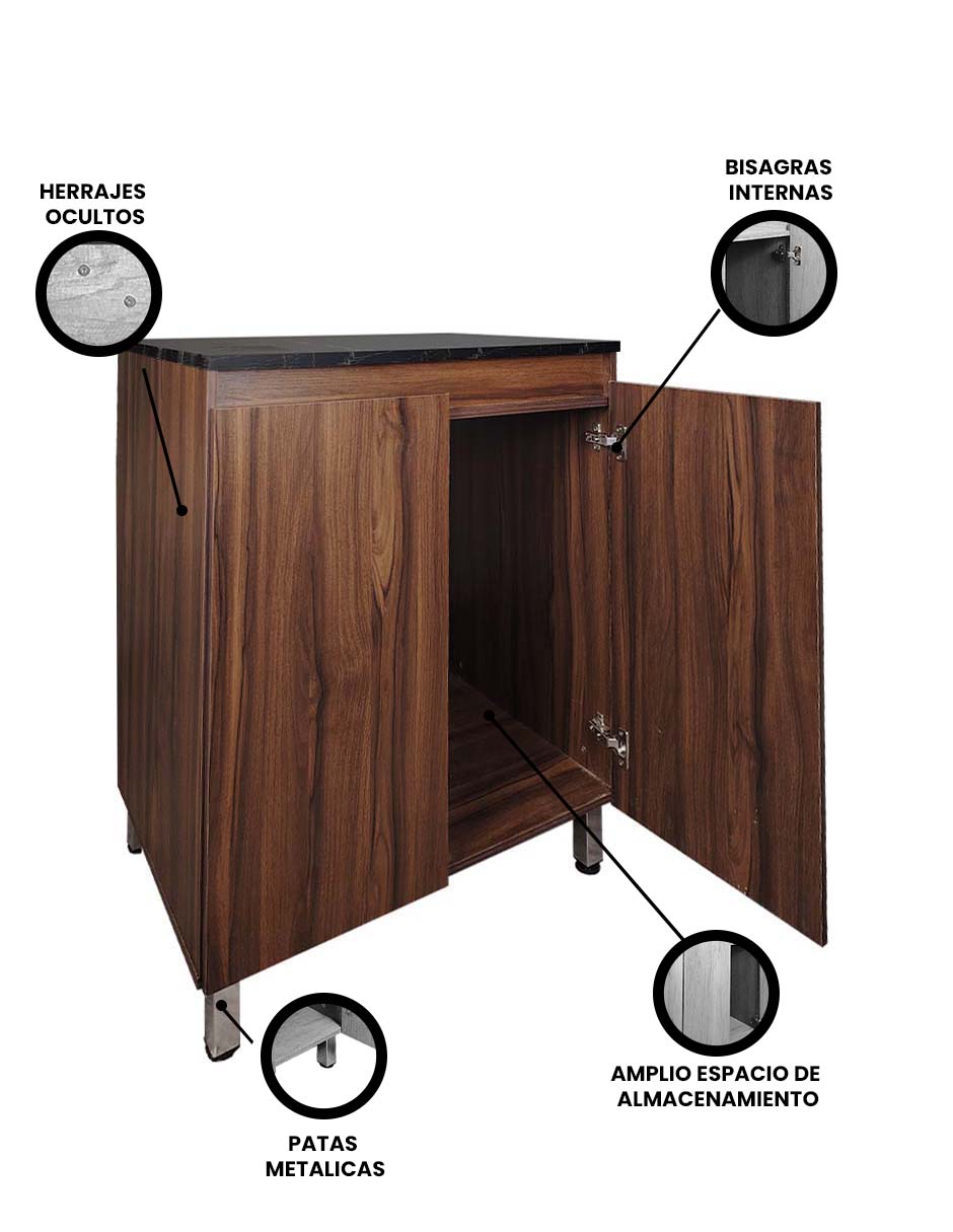Foto 4 pulgar | Gabinete Inferior De Cocina Mueble Para Parrilla Modelo Violeta