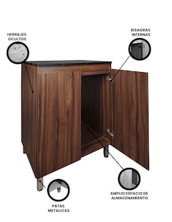 Foto 3 | Gabinete Inferior De Cocina Mueble Para Parrilla Modelo Violeta