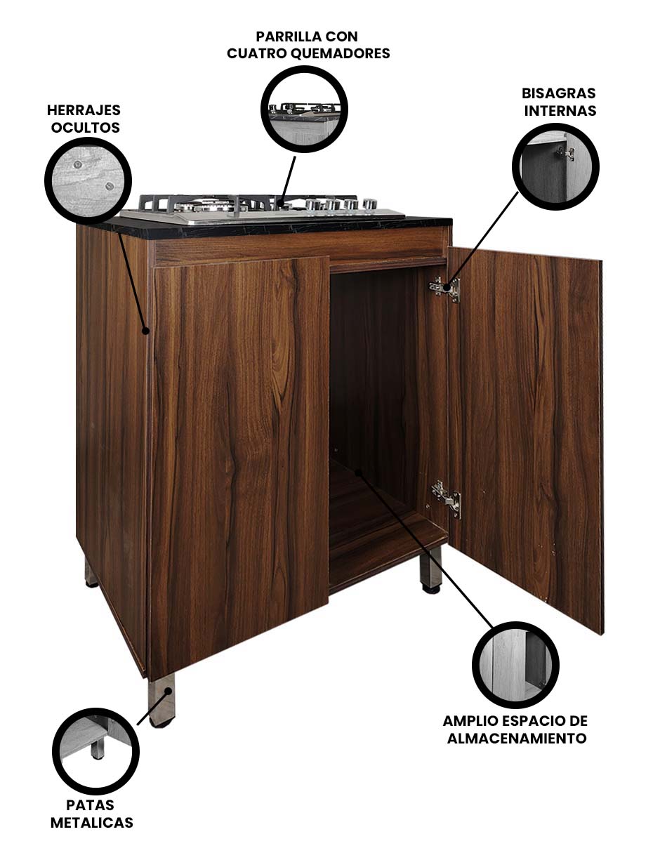 Foto 3 | Gabinete de Cocina Decomobil con Parrilla