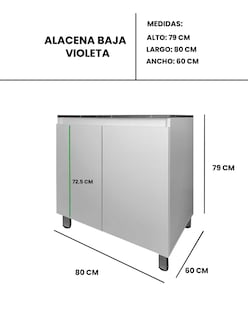 Foto 8 | Gabinete Inferior De Cocina Mueble Para Parrilla Modelo Violeta