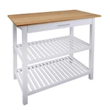 Isla De Cocina Casual Para El Hogar Con Tapa Americana Lisa Blanca - Venta Internacional.