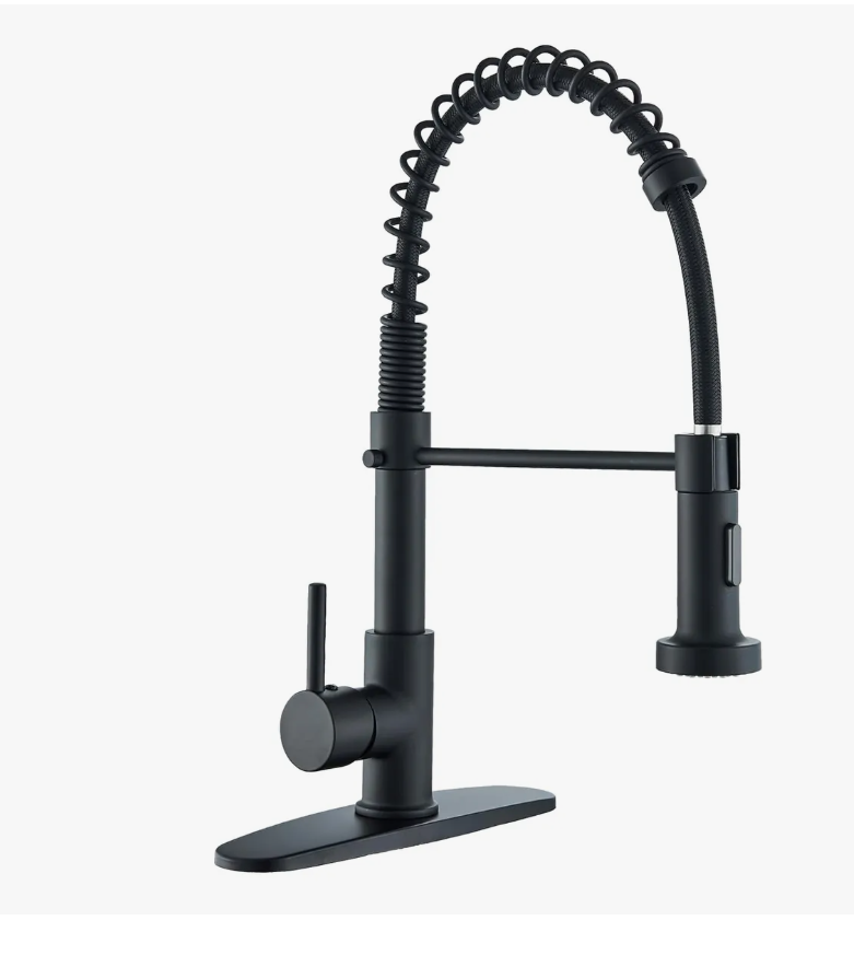 Mezcladora Para Tarja Monomando Grifo De Cocina Negro