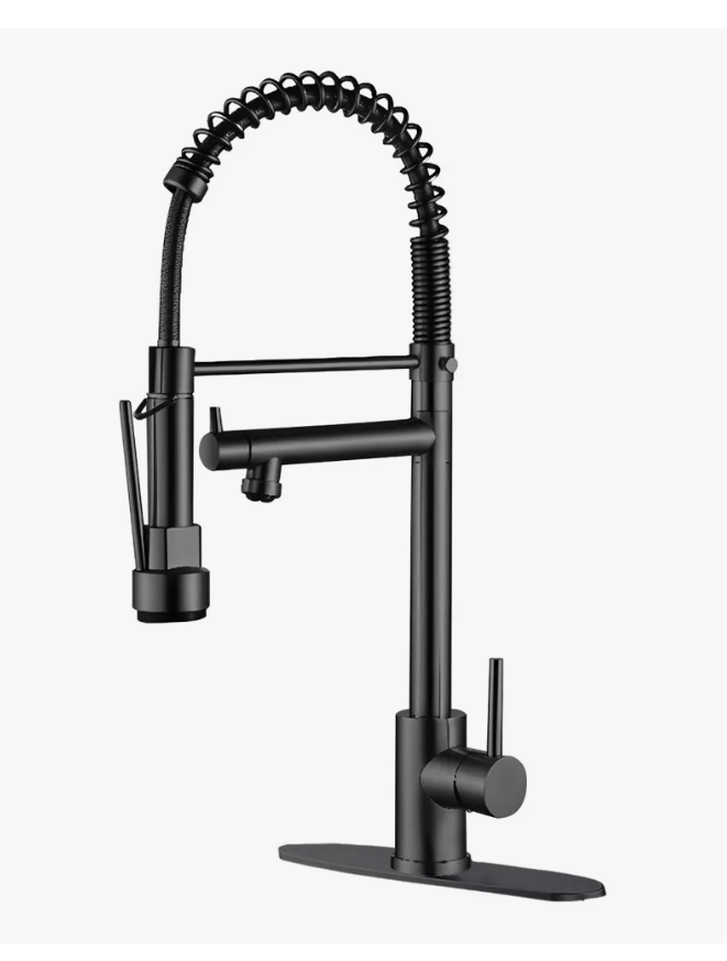 Grifo Mezcladora Fregadero Cocina Llave Monomando Negro