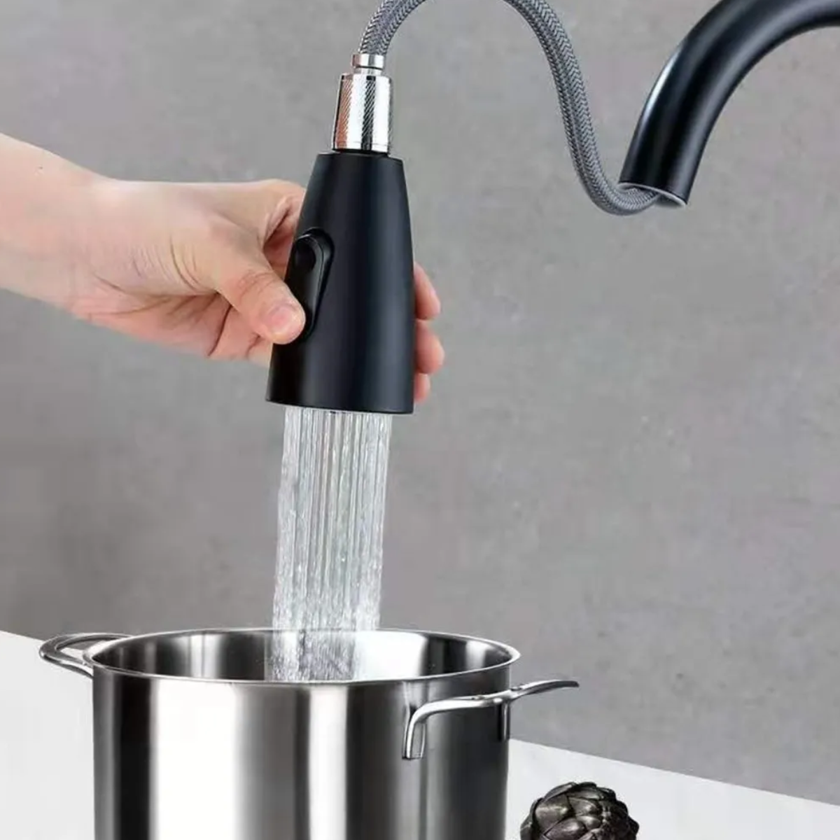 Foto 3 | Grifo Mezclador Para Fregadero Flexible Llave De Cocina Lab.g Negro