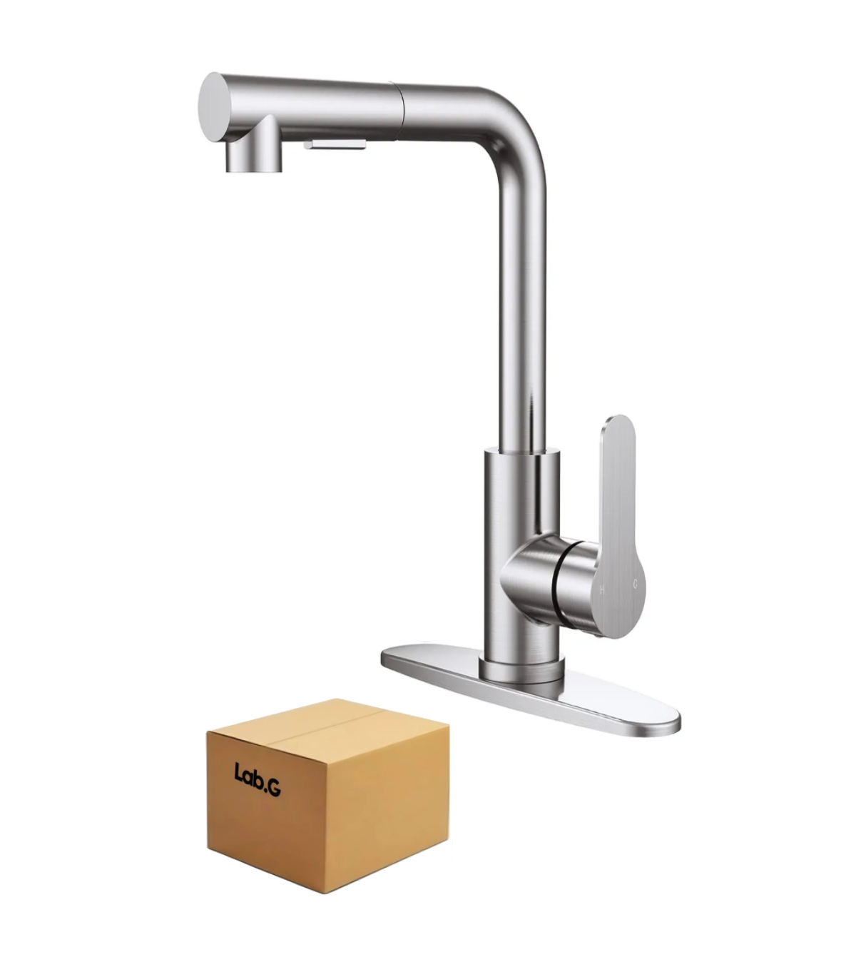 Grifo Monomando Para Fregadero Llave Mezcladora Tarja Cocina Lab.g Plata