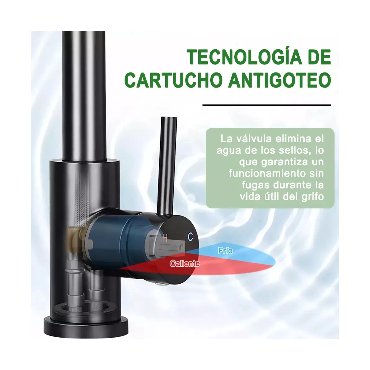 Foto 3 pulgar | Llave Mezcladora Para Fregadero Llave De Agua Cocina 4 En 1 Color Negro-1eo Safe Importsesi-20262 Negro