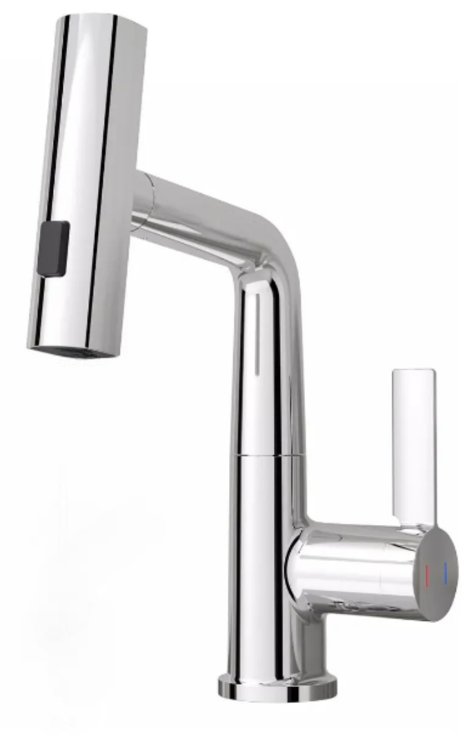 Grifo De Cocina Xtellar Monomando Con Mango Flexible Y Control De Temperatura Integrado