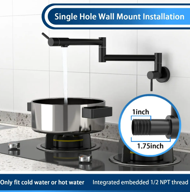 Foto 4 pulgar | Grifo Xtellar Premium Para Cocina  Montaje En Pared  Perfecto Para El Llenado De Ollas Y Ahorro De Espacio