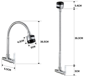 Foto 4 | Xtellar Grifo De Cocina Flexible De Doble Comando Moderno Y Lujoso Mezclador Giratorio 360°