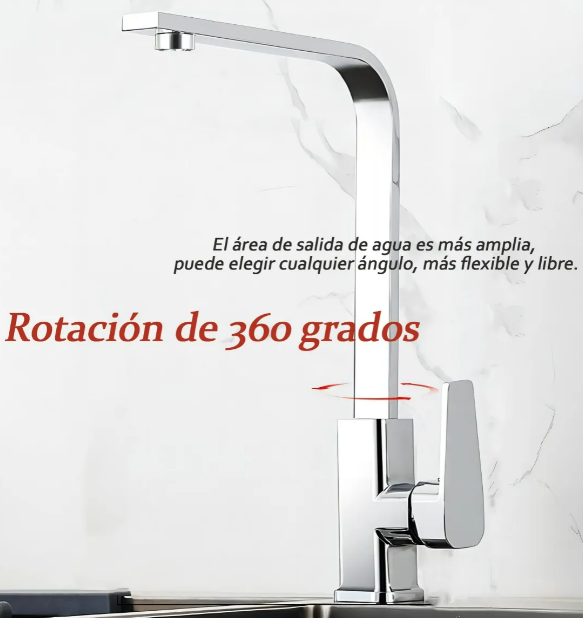 Foto 4 pulgar | Grifo Mezclador Moderno Y Rotatorio De Cocina Con Monocomando