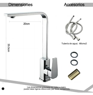 Foto 4 | Grifo Mezclador Moderno Y Rotatorio De Cocina Con Monocomando