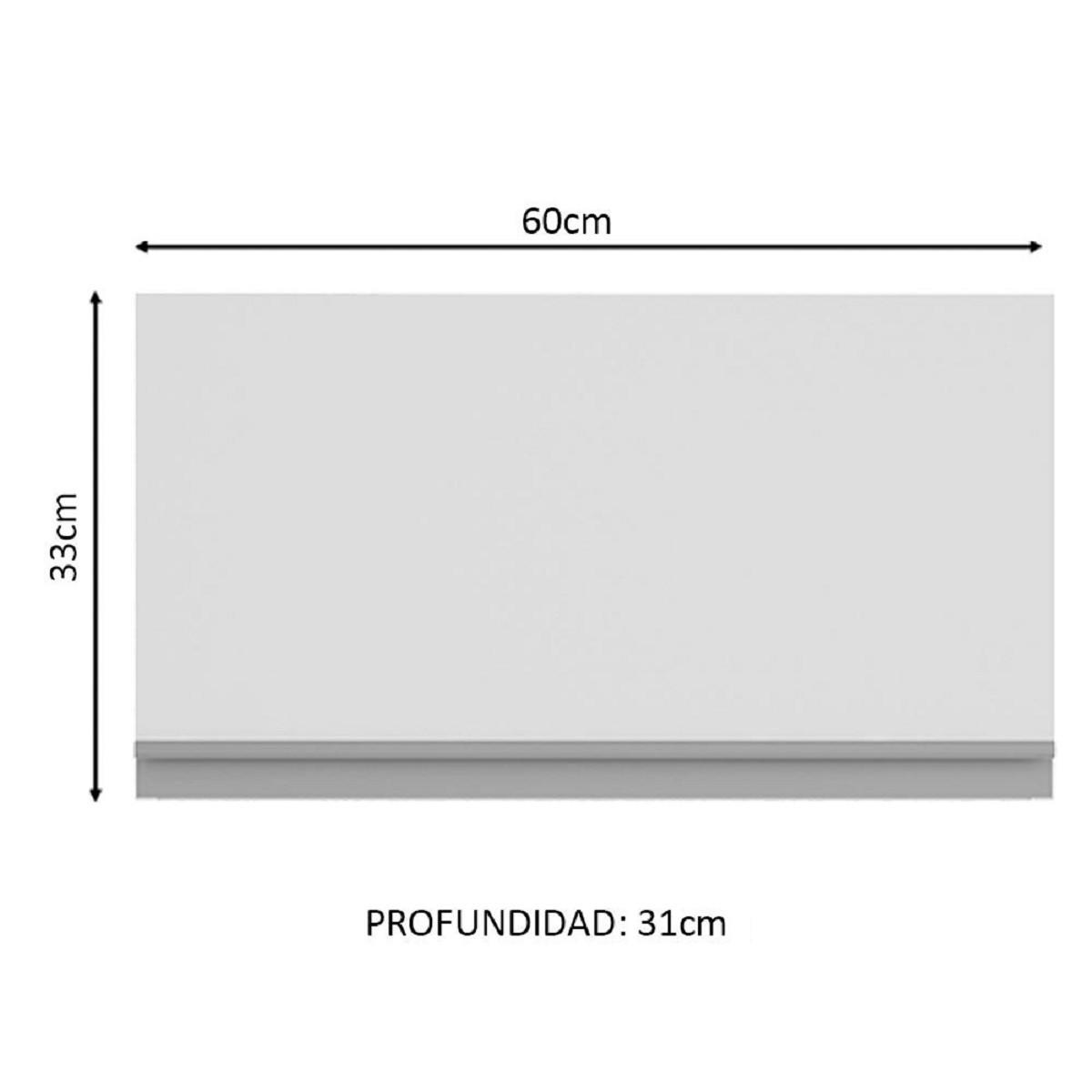 Foto 5 pulgar | Alacena Madesa G2560209GL color Blanco 1 Puerta Rebatible 60 CM