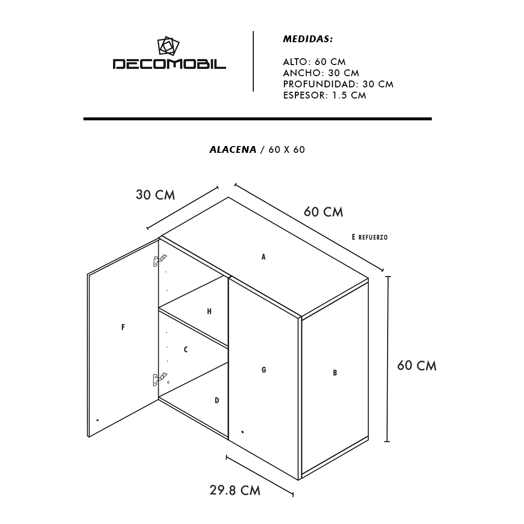 Foto 7 pulgar | Alacena Multiusos Genérica Gabinete Minimalista Práctica Elegante