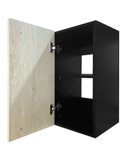 Foto 2 | Alacena 1 Puerta AL-60X30-NM/EP color Negro y Beige