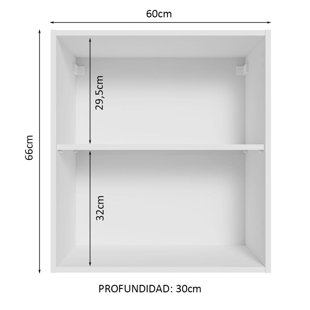 Foto 3 pulgar | Alacena Madesa G2560109PR color Blanco con 2 Nichos Abiertos