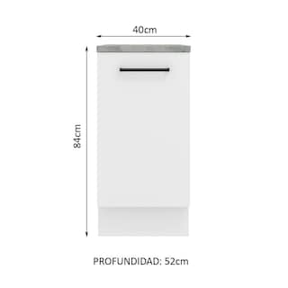 Foto 2 | Mueble Inferior De Cocina Madesa Agata 40 Cm 1 Puerta