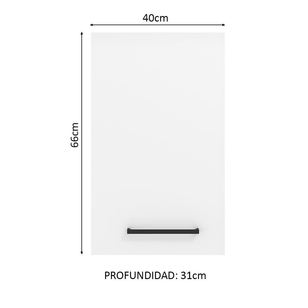 Foto 3 pulgar | Mueble Superior de Cocina Madesa Agata 40 cm Blanco