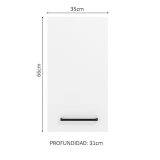 Foto 2 | Mueble Superior de Cocina Madesa Agata G25350AG 1 Puerta Blanco 35 cm