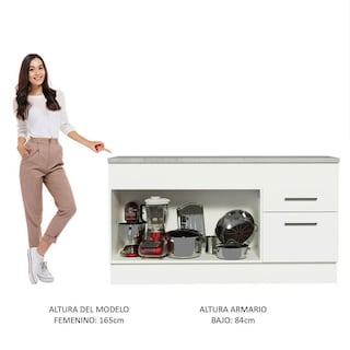 Foto 5 | Mueble Inferior de Cocina Madesa Agata150 CM 2 Puertas con Encimera