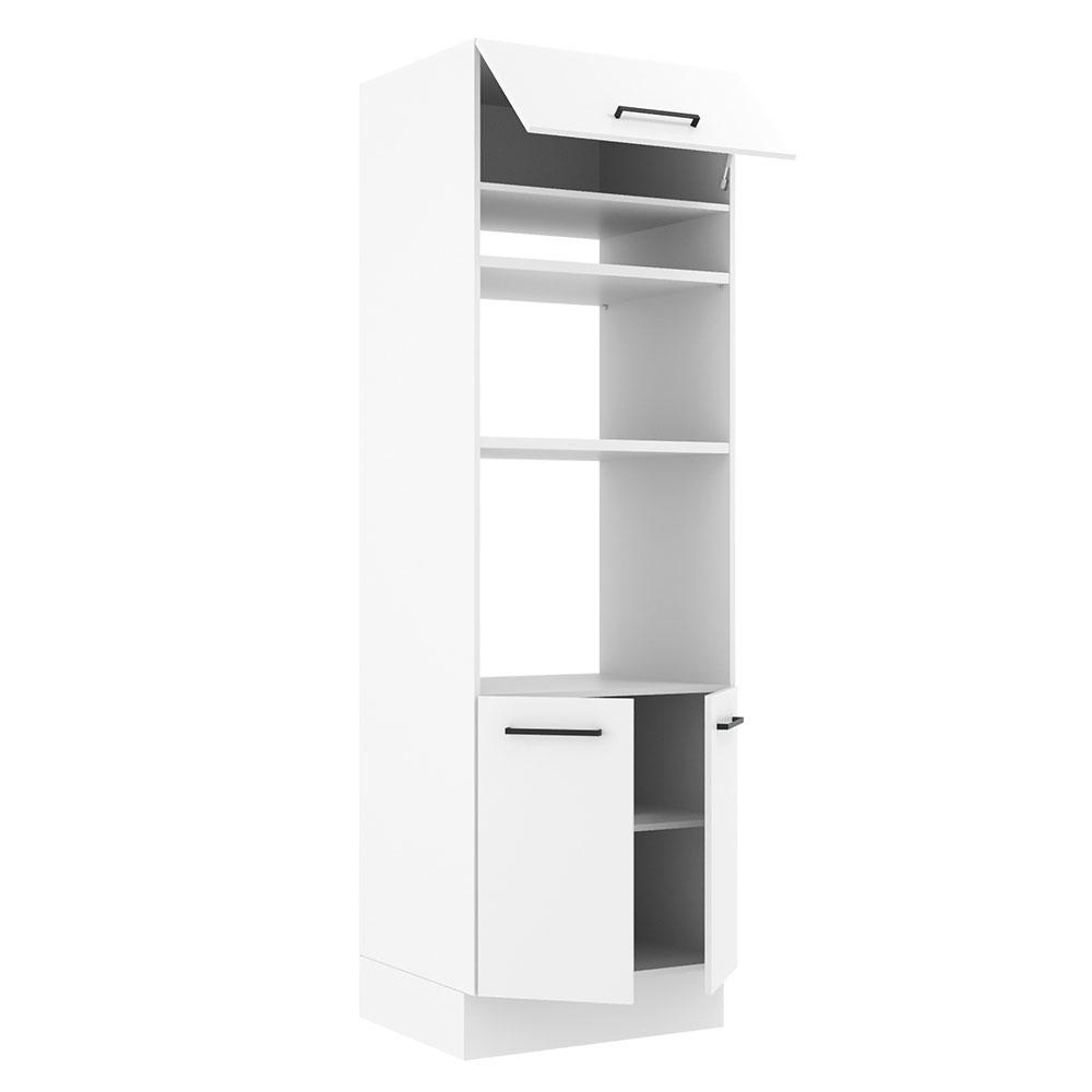 Foto 5 pulgar | Mueble para Horno y Microondas Madesa Agata 70 cm 3 Puertas Blanco