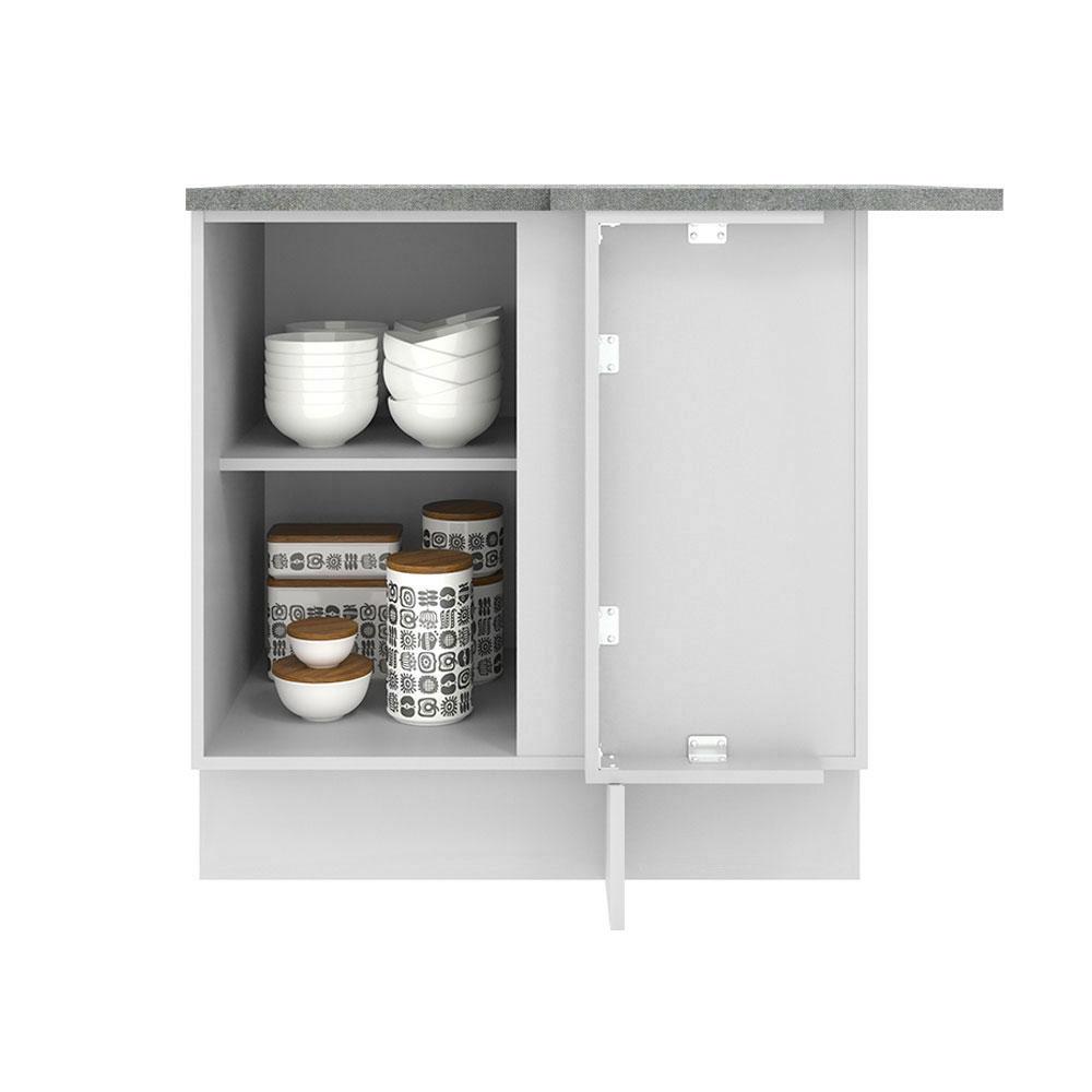 Foto 4 pulgar | Mueble Inferior de Cocina Esquinero Madesa Agata 1 Puerta Blanco