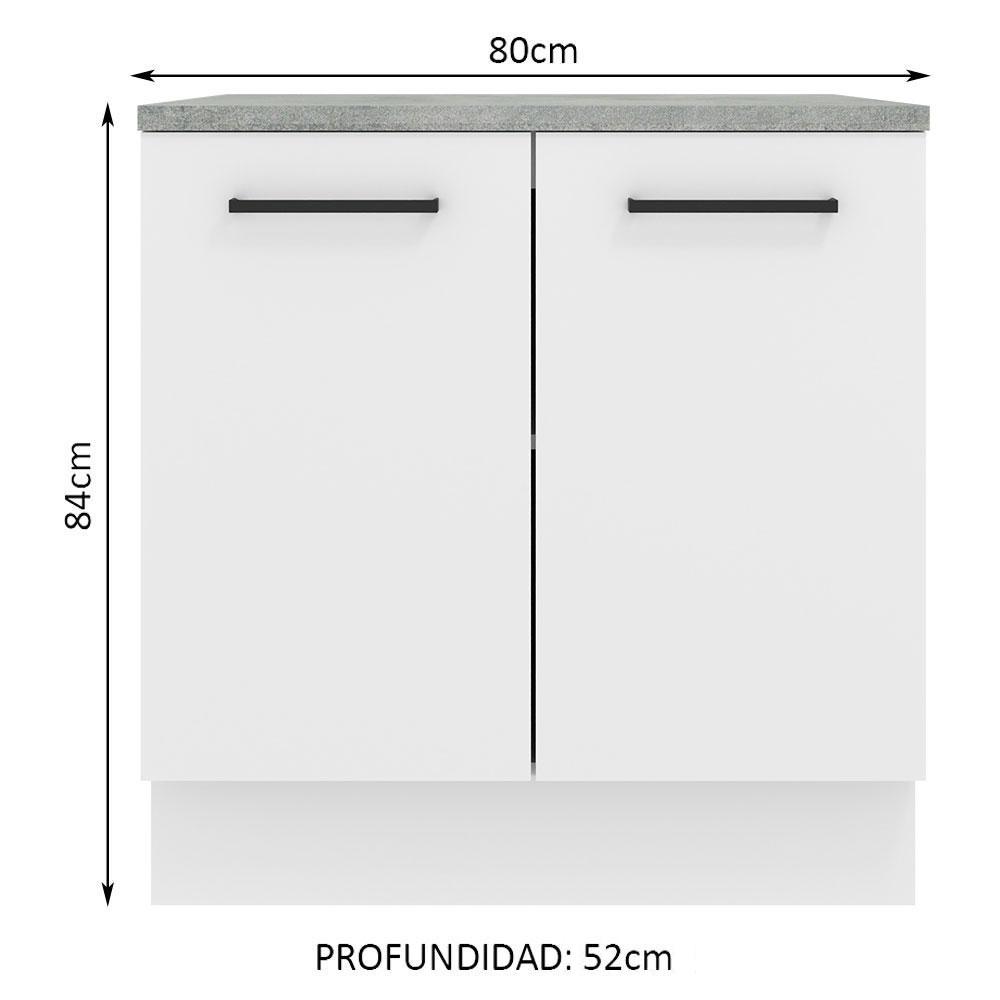 Foto 3 pulgar | Mueble Inferior de Cocina Madesa Agata 80 cm 2 Puertas