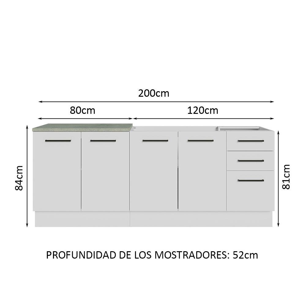 Foto 4 pulgar | Mueble para Cocina Madesa GRAG200001CB Blanco