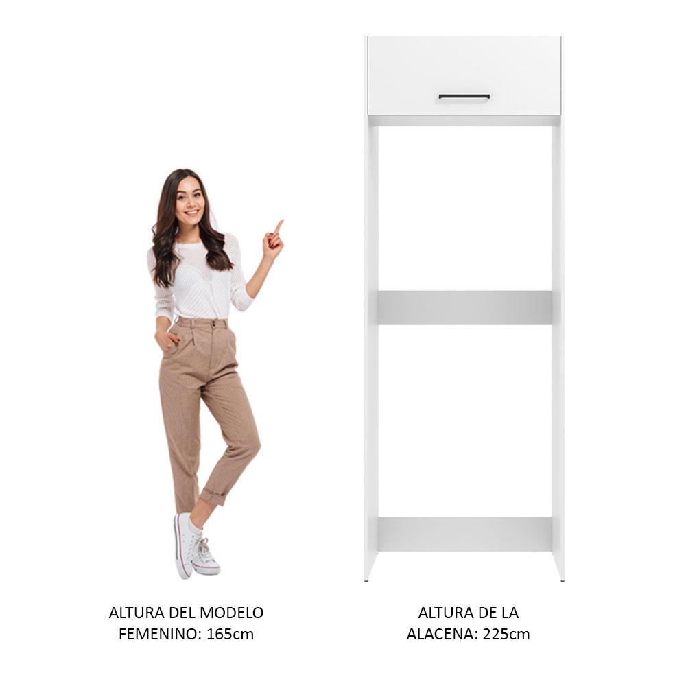 Foto 7 pulgar | Mueble para Refrigerador Madesa Agata Blanco