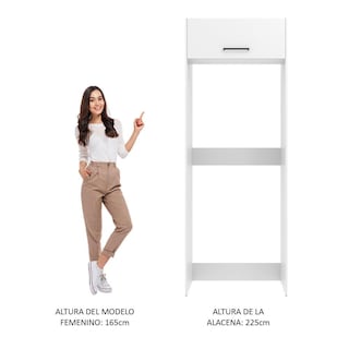 Foto 6 | Mueble para Refrigerador Madesa Agata Blanco