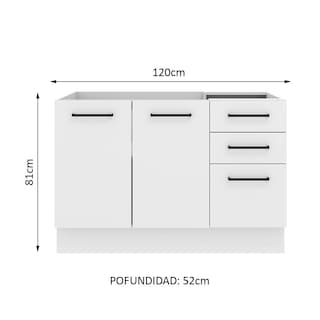 Foto 2 | Mueble Inferior de Cocina Madesa Agata 2 Puertas y 3 Cajones