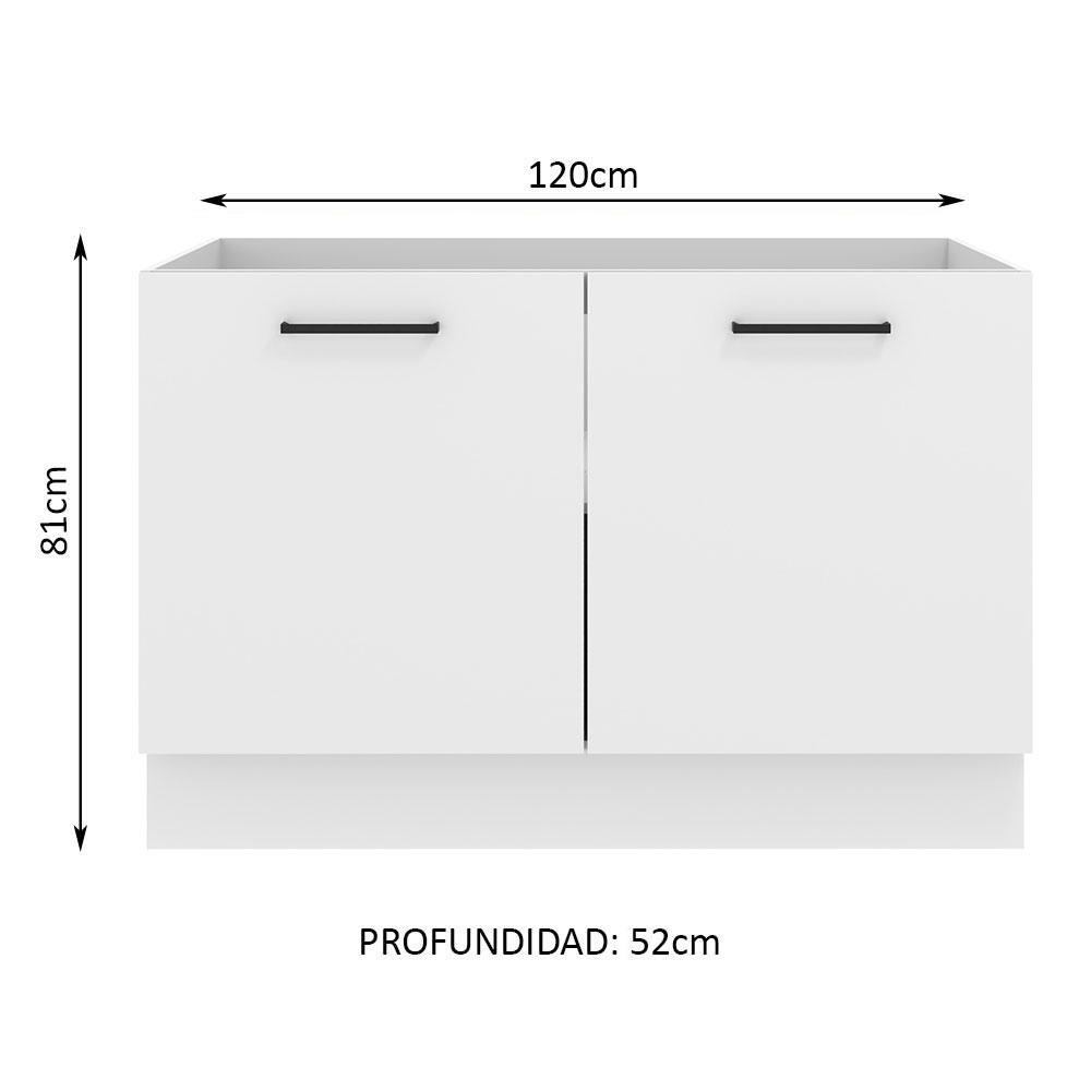 Foto 3 pulgar | Mueble de Cocina Madesa Ágata 120 cm Blanco