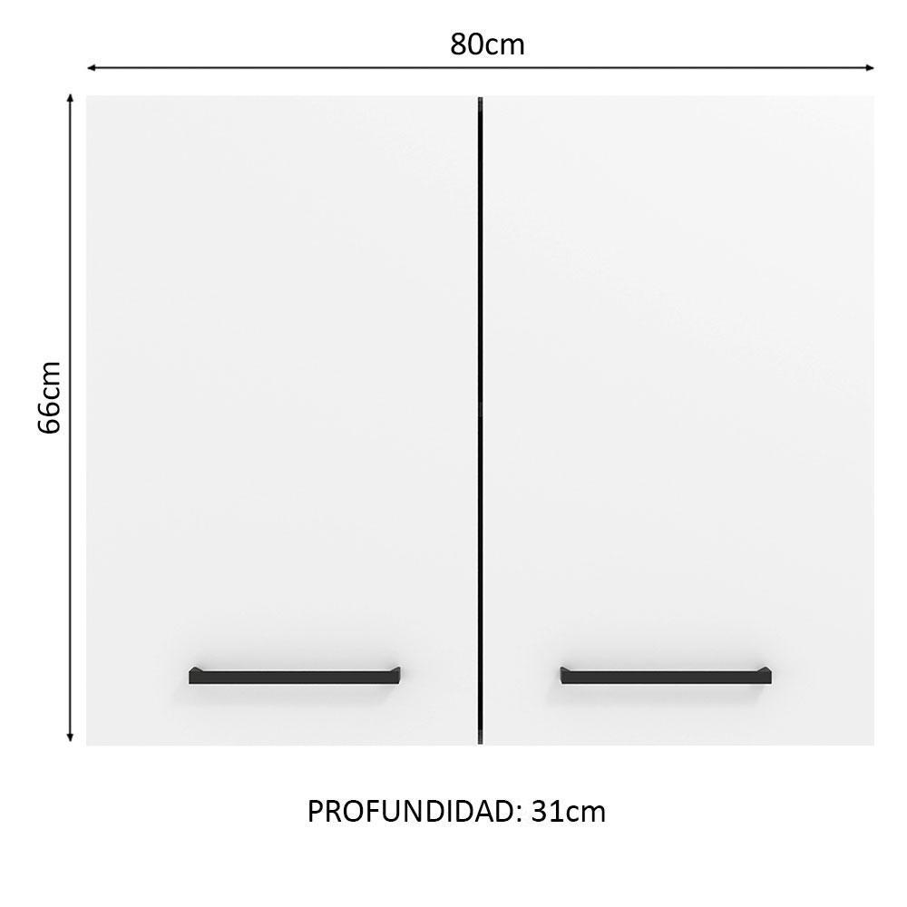 Foto 2 | Mueble Superior de Cocina Madesa Agata 80 cm 2 Puertas