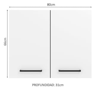 Foto 2 | Mueble Superior de Cocina Madesa Agata 80 cm 2 Puertas