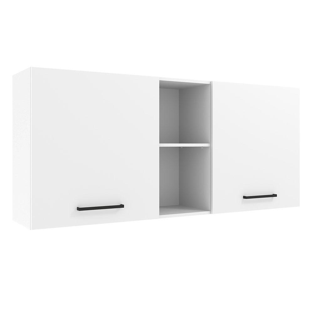 Foto 2 pulgar | Mueble Superior de Cocina Madesa Agata 150 cm 2 Puertas y 2 Nichos Blanco