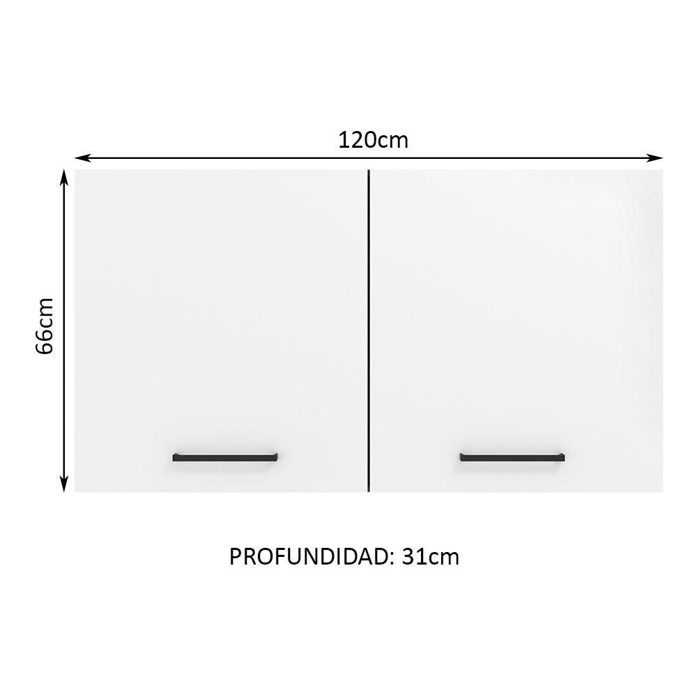 Foto 3 | Alacena de Cocina Madesa Agata G25121AG 120 cm 2 Puertas