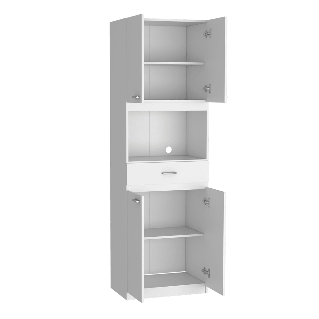 Foto 5 pulgar | Módulo Blanco para Microondas con Cuatro Puertas Abatibles