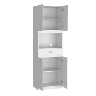 Foto 4 | Módulo Blanco para Microondas con Cuatro Puertas Abatibles