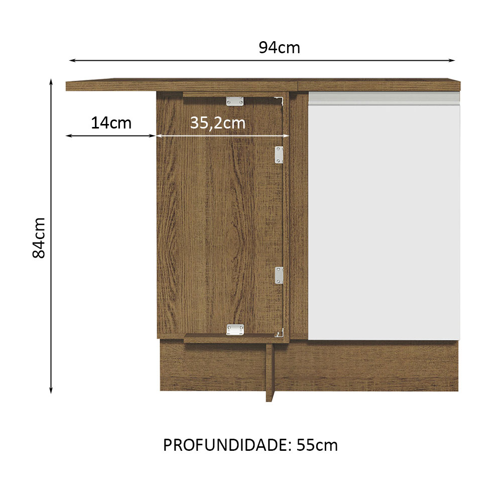 Foto 2 | Mueble Esquinero Madesa Café para Cocina