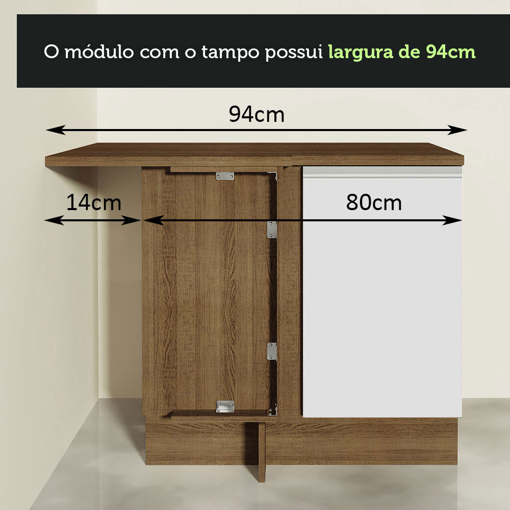 Foto 6 pulgar | Mueble Esquinero Madesa Café para Cocina