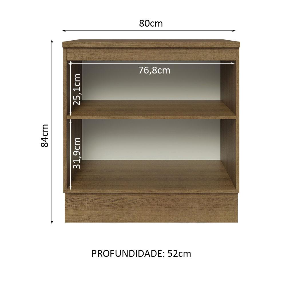 Foto 4 pulgar | Mueble de Cocina Madesa Glamy 80 cm 2 Puertas Marrón