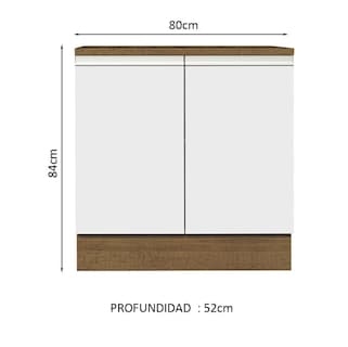 Foto 2 | Alacena Madesa Blanco 80 Cm